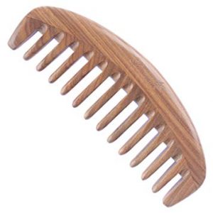 wooden wide tooth comb